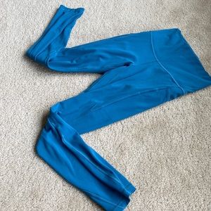 LuLu Lemon teal ankle leggings